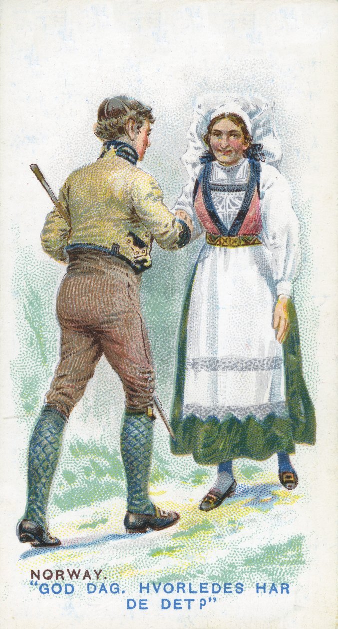 Sedvanlig hälsning i Norge, 1907 av English School