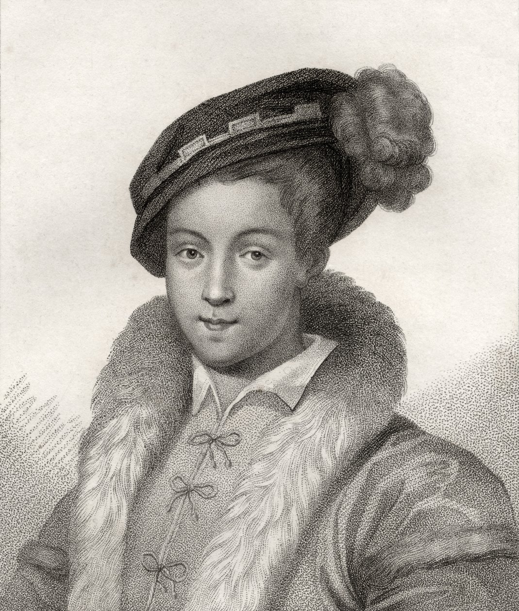 Edward VI, från "A Catalog of the Royal and Noble Authors", publicerad 1806 av English School