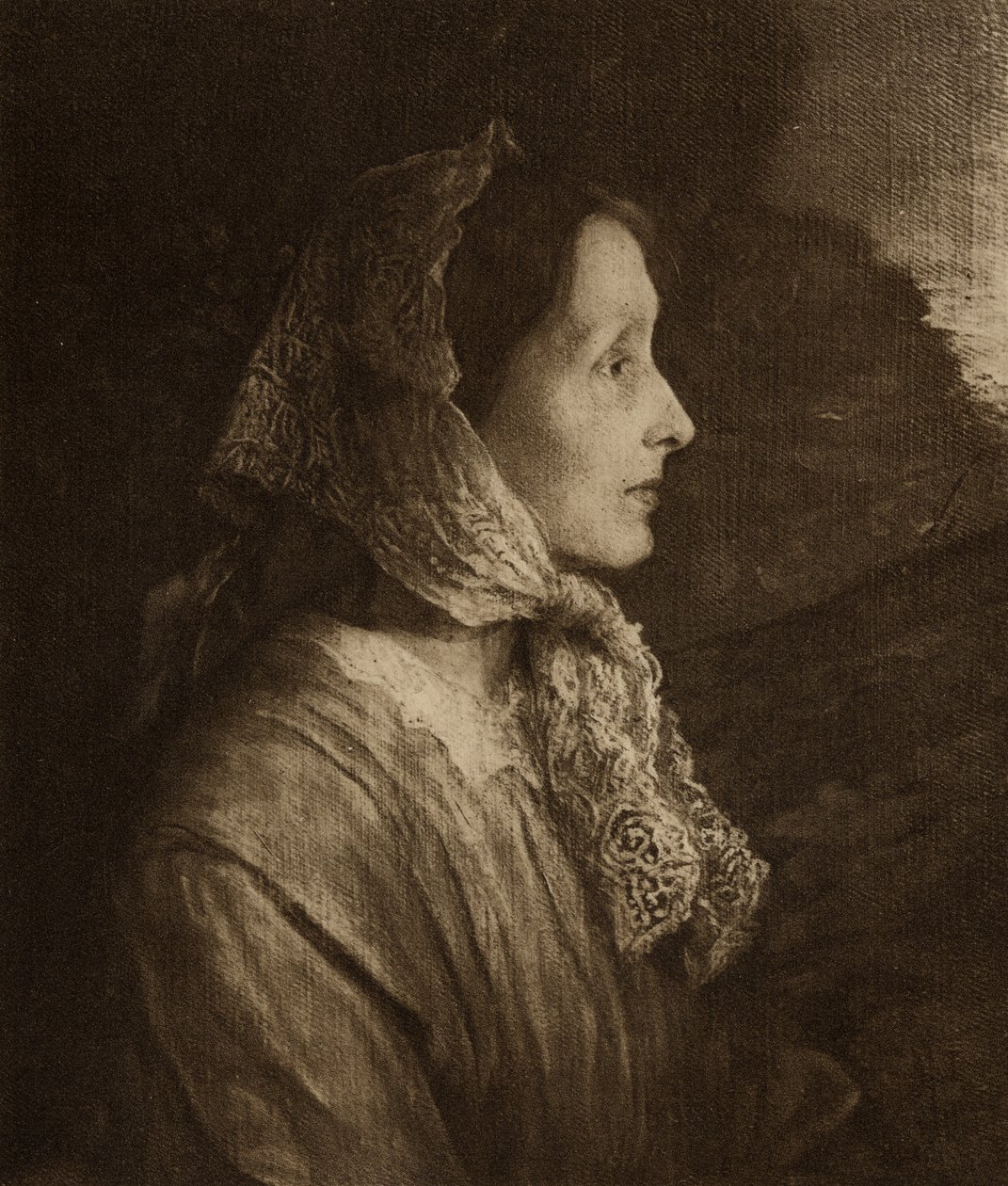 Emily Selwood, fru till Alfred Lord Tennyson (1809-92) av English School