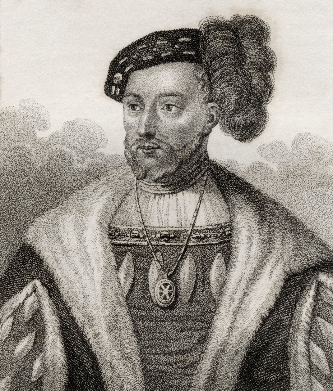 James V, kung av Skottland, illustration från 