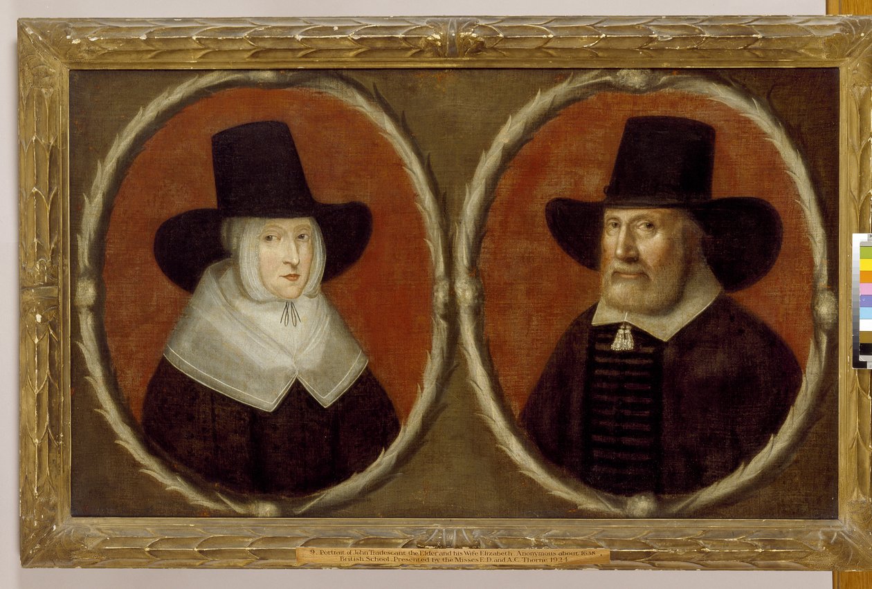 John Tradescant den äldre och hans hustru Elizabeth, 1656 av English School