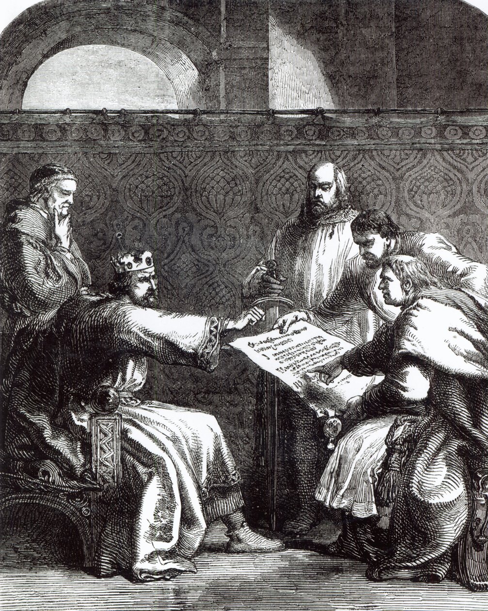 Kung John (1167-1216) vägrade att underteckna Magna Charta när den först presenterades för honom, 1215 av English School