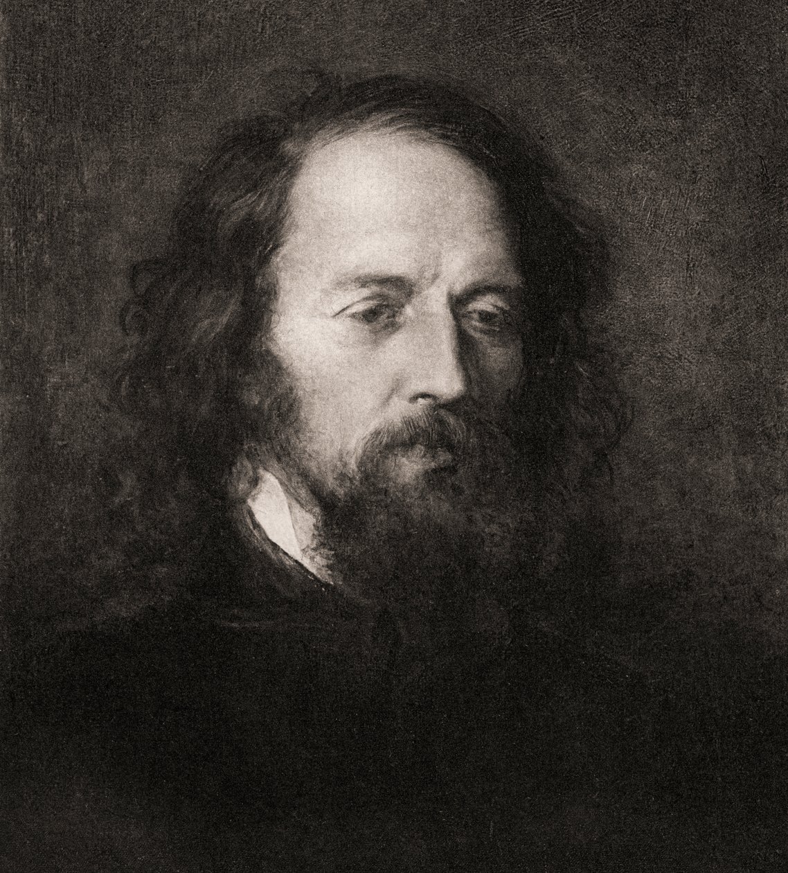 Lord Alfred Tennyson (1809-92) av English School