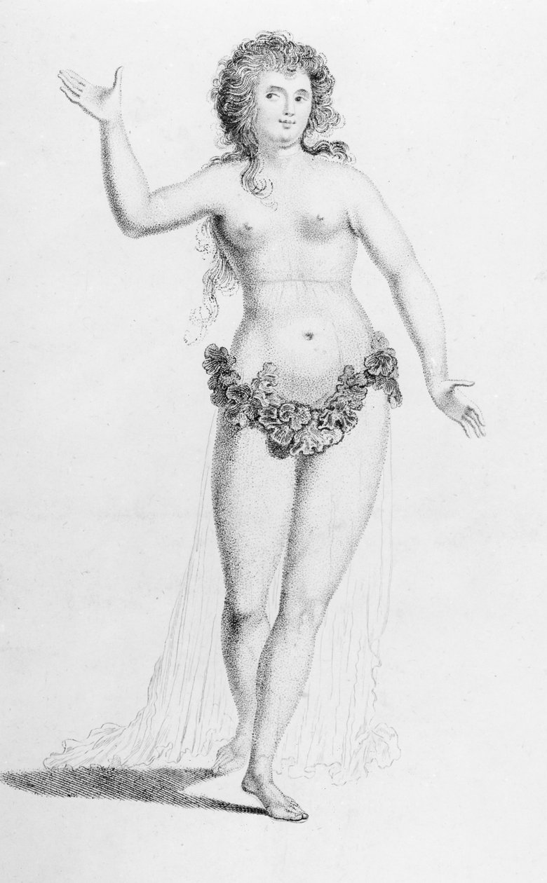 Miss Chudleigh (1720-88) i karaktären Iphigenia vid den venetianska ambassadörens maskerad av English School