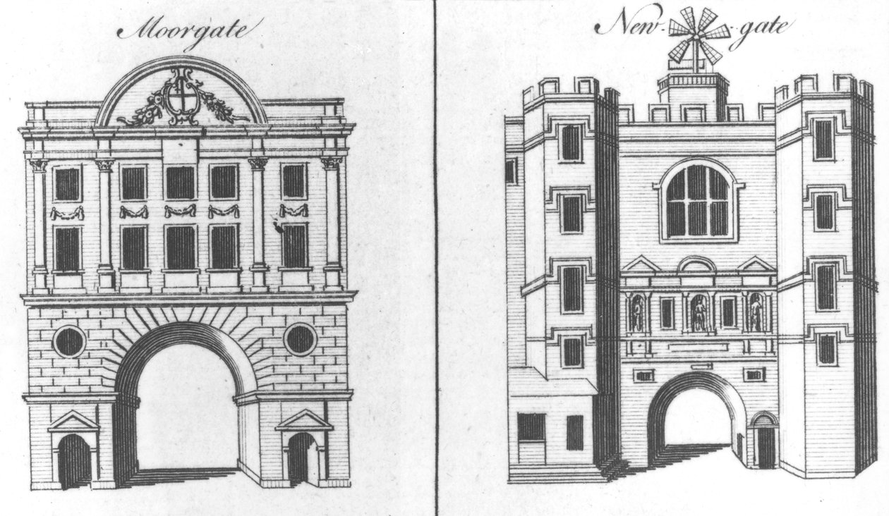 Moorgate och Newgate av English School