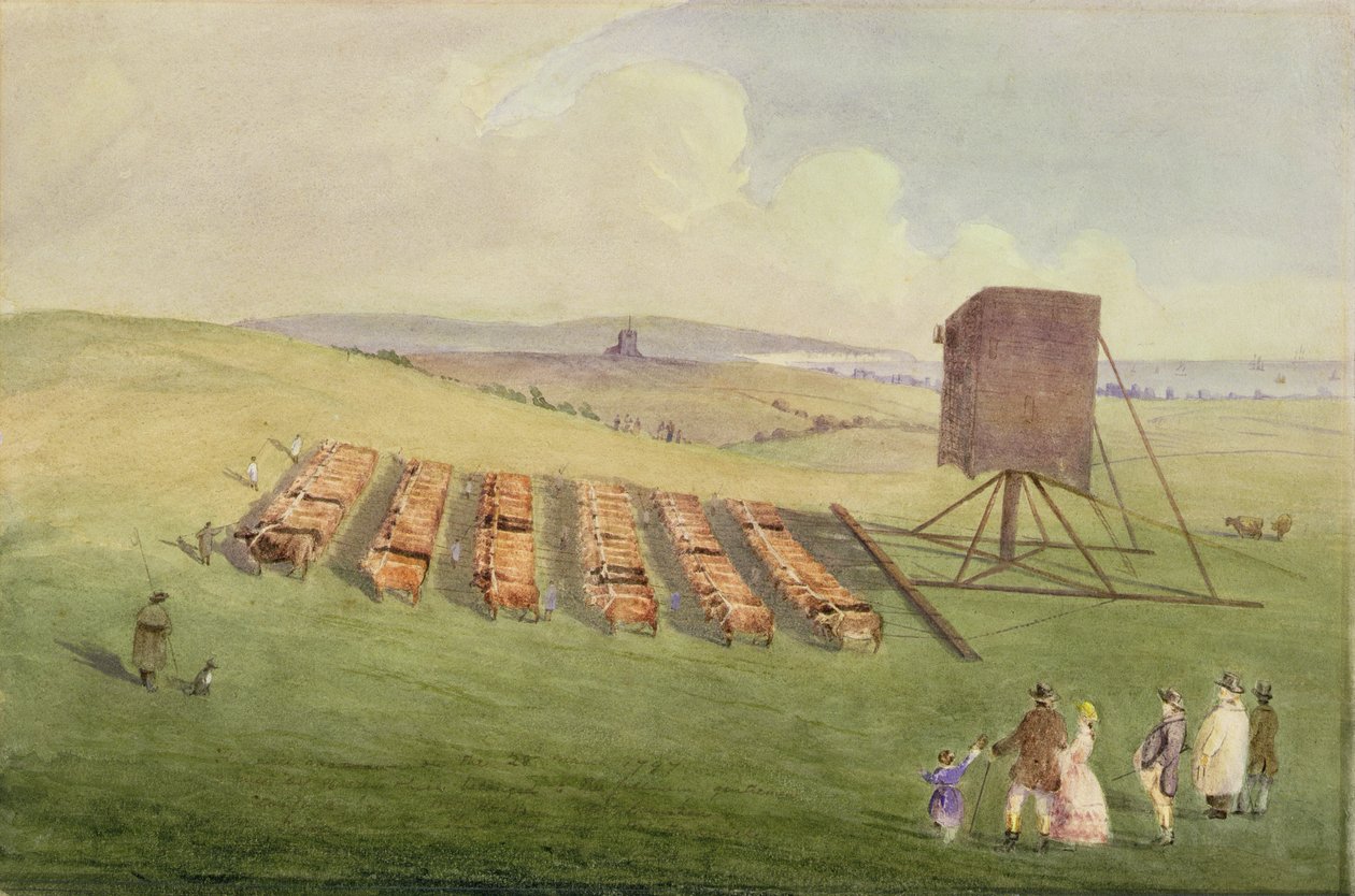 Moving the Windmill, 1797 (wc på papper) av English School