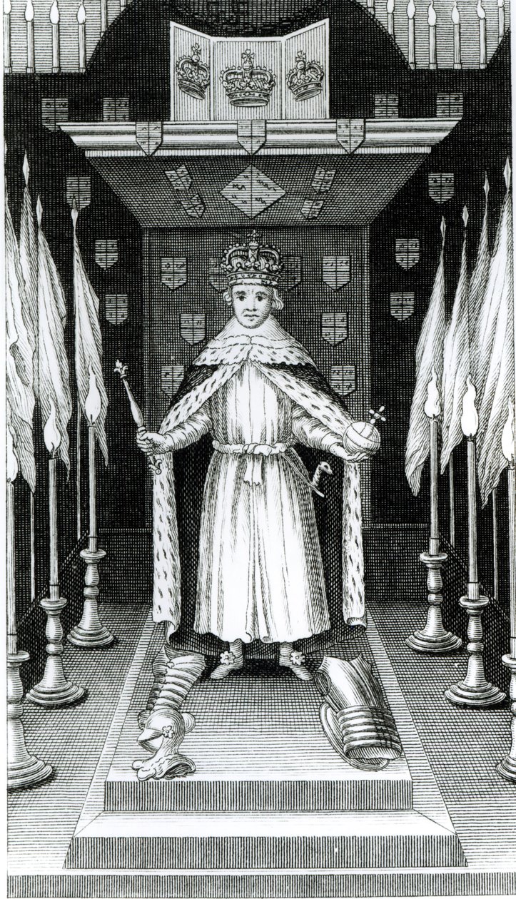 Oliva Cromwell (1599-1658) tu i le setete; swed av English School