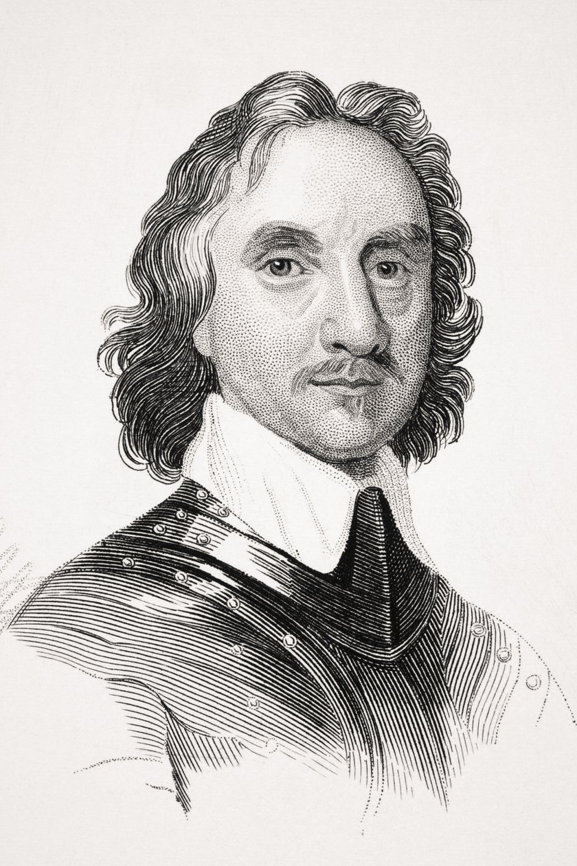 Oliver Cromwell, illustration från 