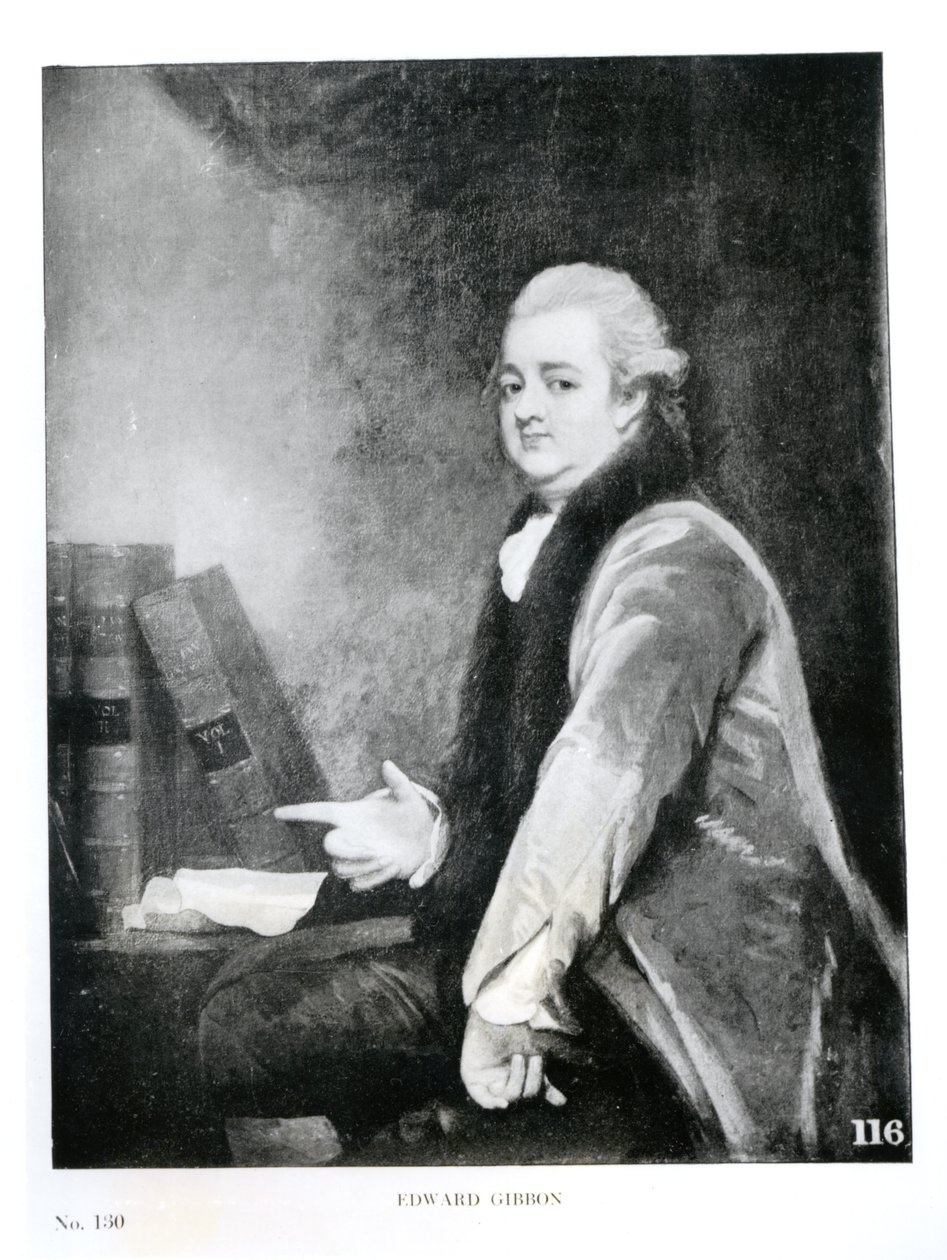 Porträtt av Edward Gibbon (1737-94) av English School