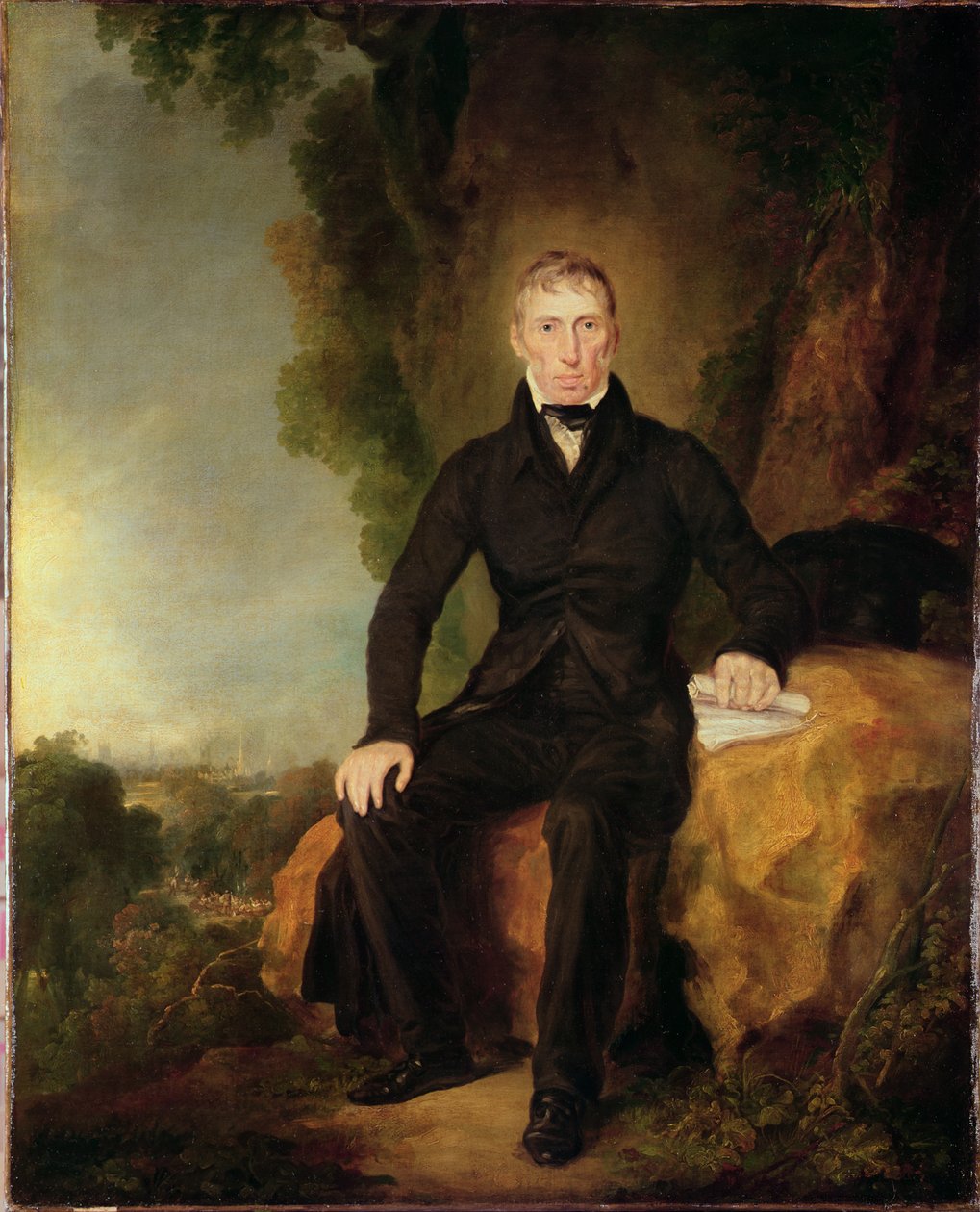 Porträtt av John Loudon McAdam (1756-1836), ca 1830 av English School