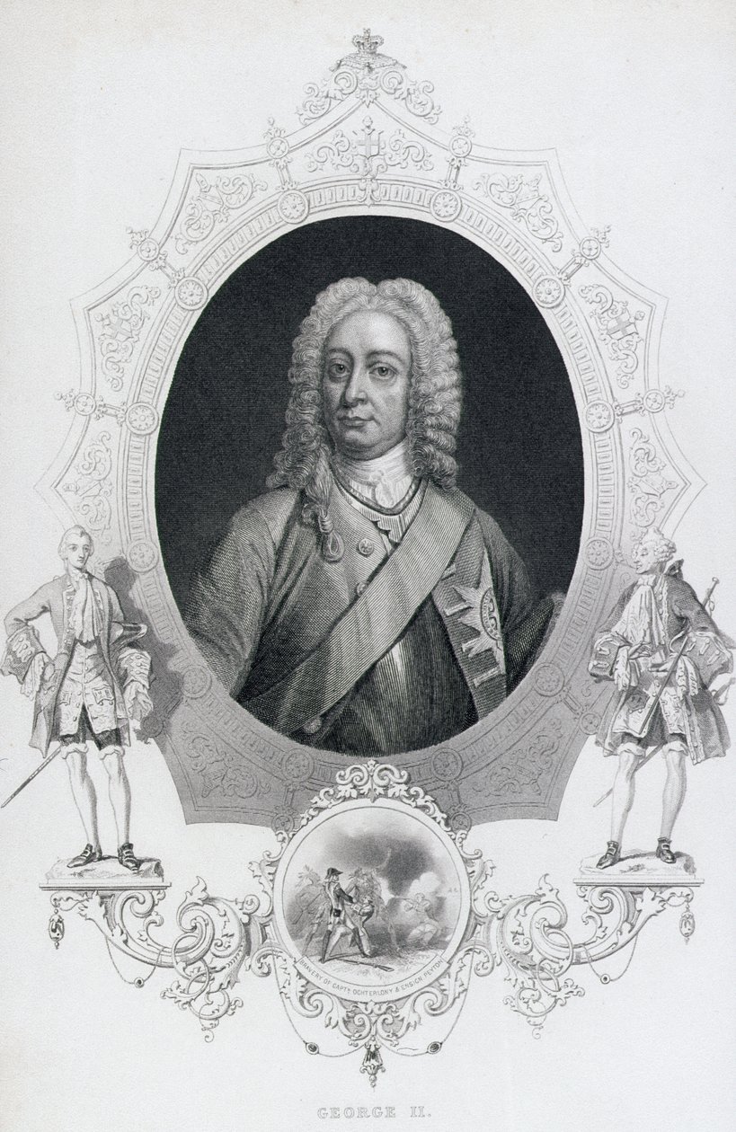 Porträtt av kung Georg II (1683-1760) av English School