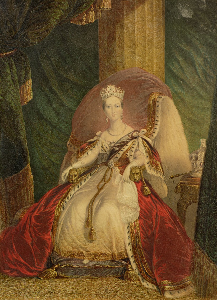 Porträtt av drottning Victoria (1819-1901) av English School