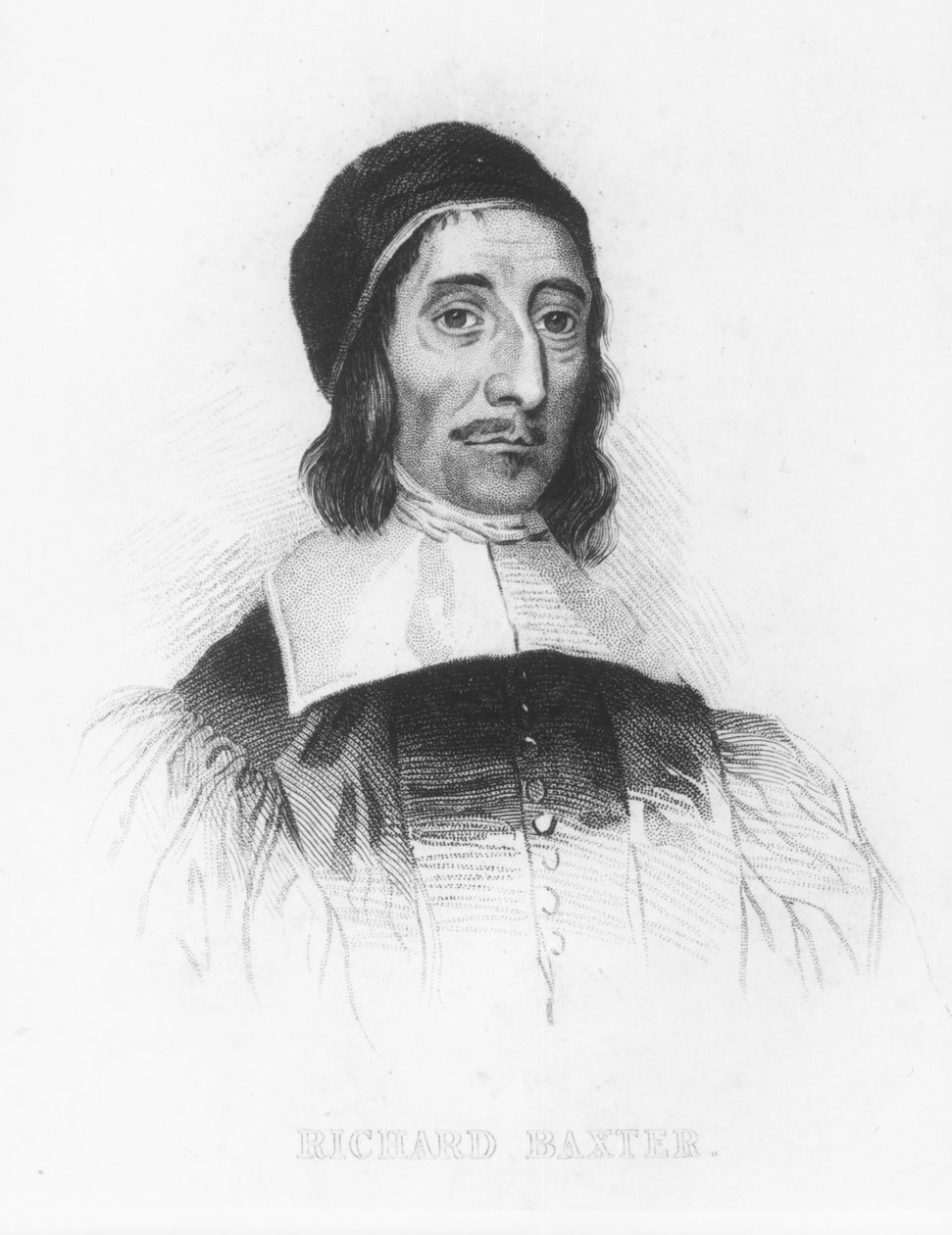 Porträtt av Richard Baxter (1615-91) av English School
