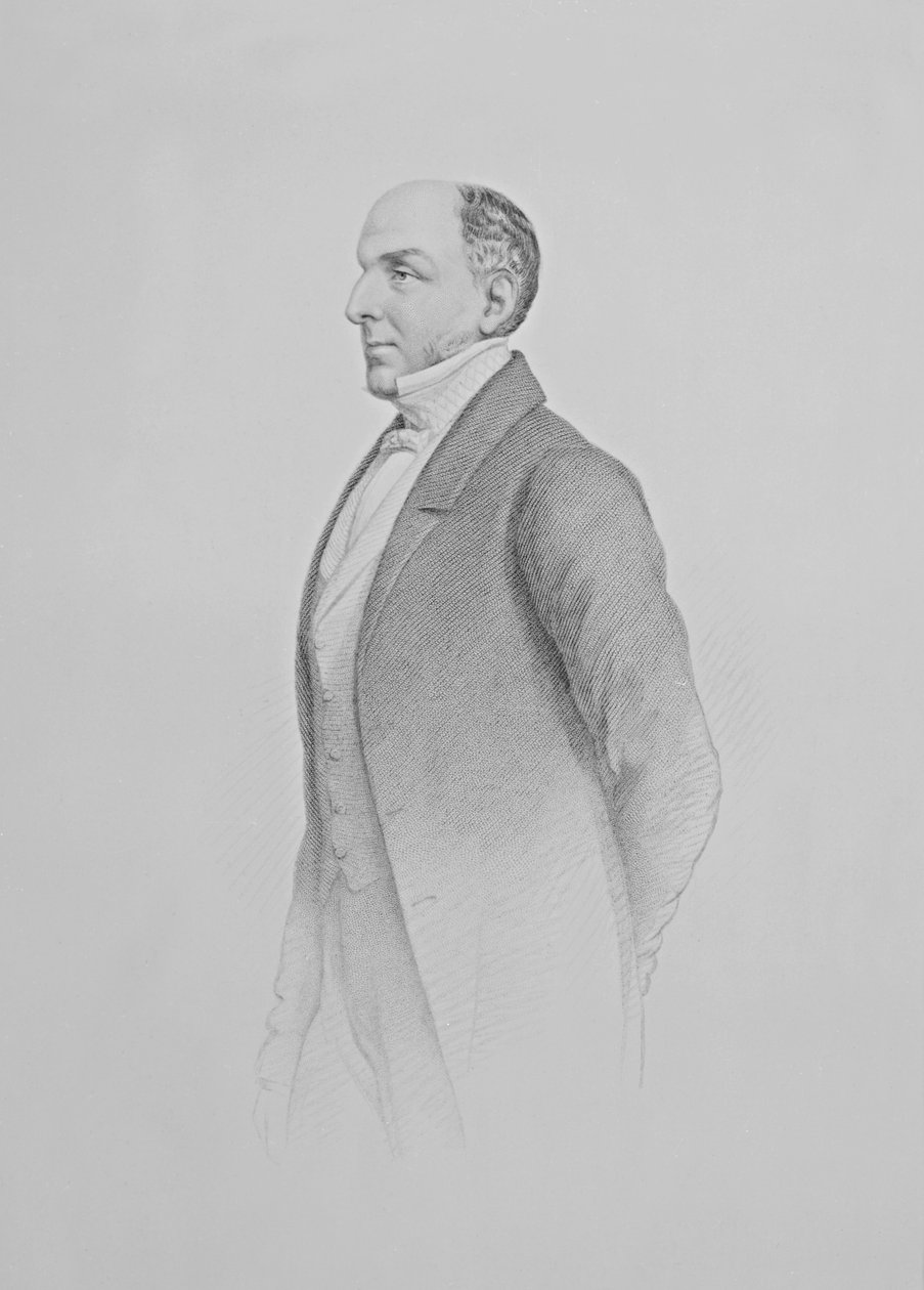 Porträtt av Sir James R. G. Graham av English School