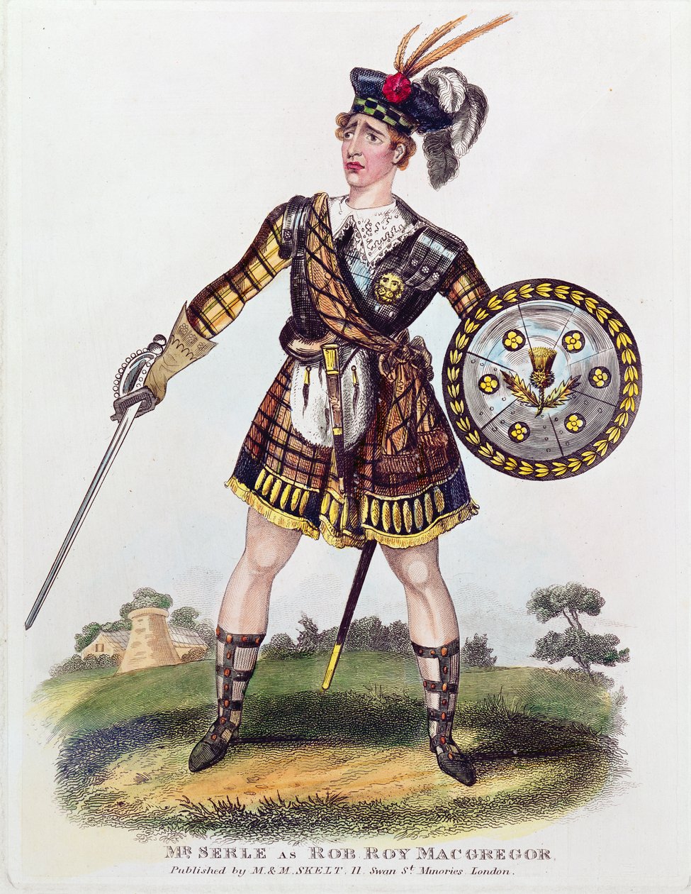 Porträtt av Thomas James Serle (ca 1799-1889) som Rob Roy Macgregor av English School