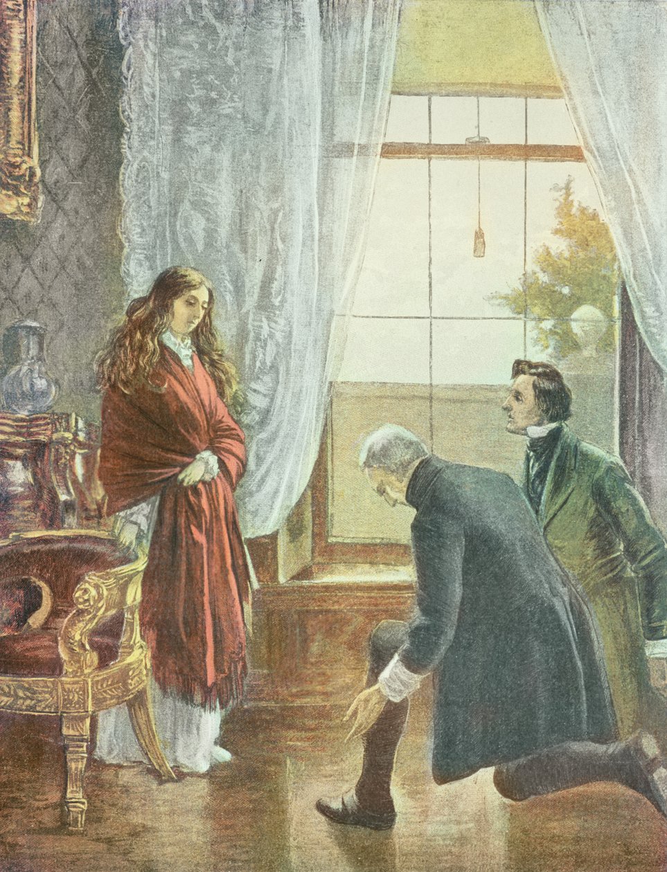 Prinsessan Victoria tar emot nyheten om sin trontillträde den 21 juni 1837 av English School