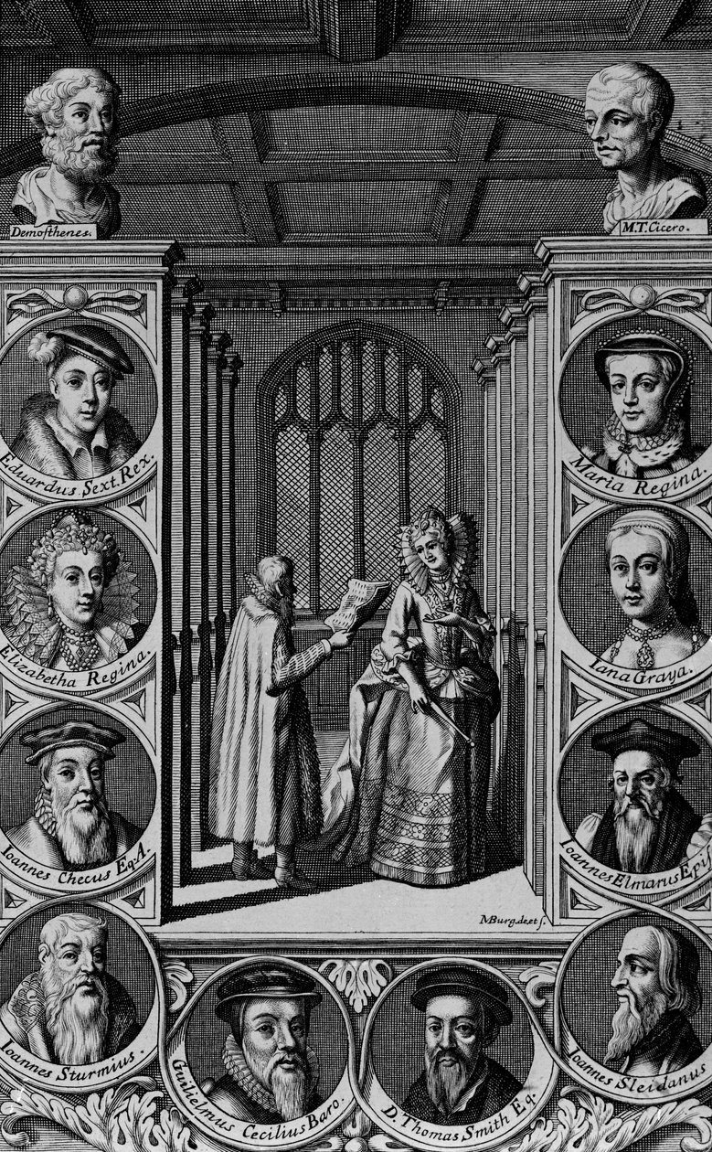 Ved at læse et brev til dronning Elizabeth I swed av English School