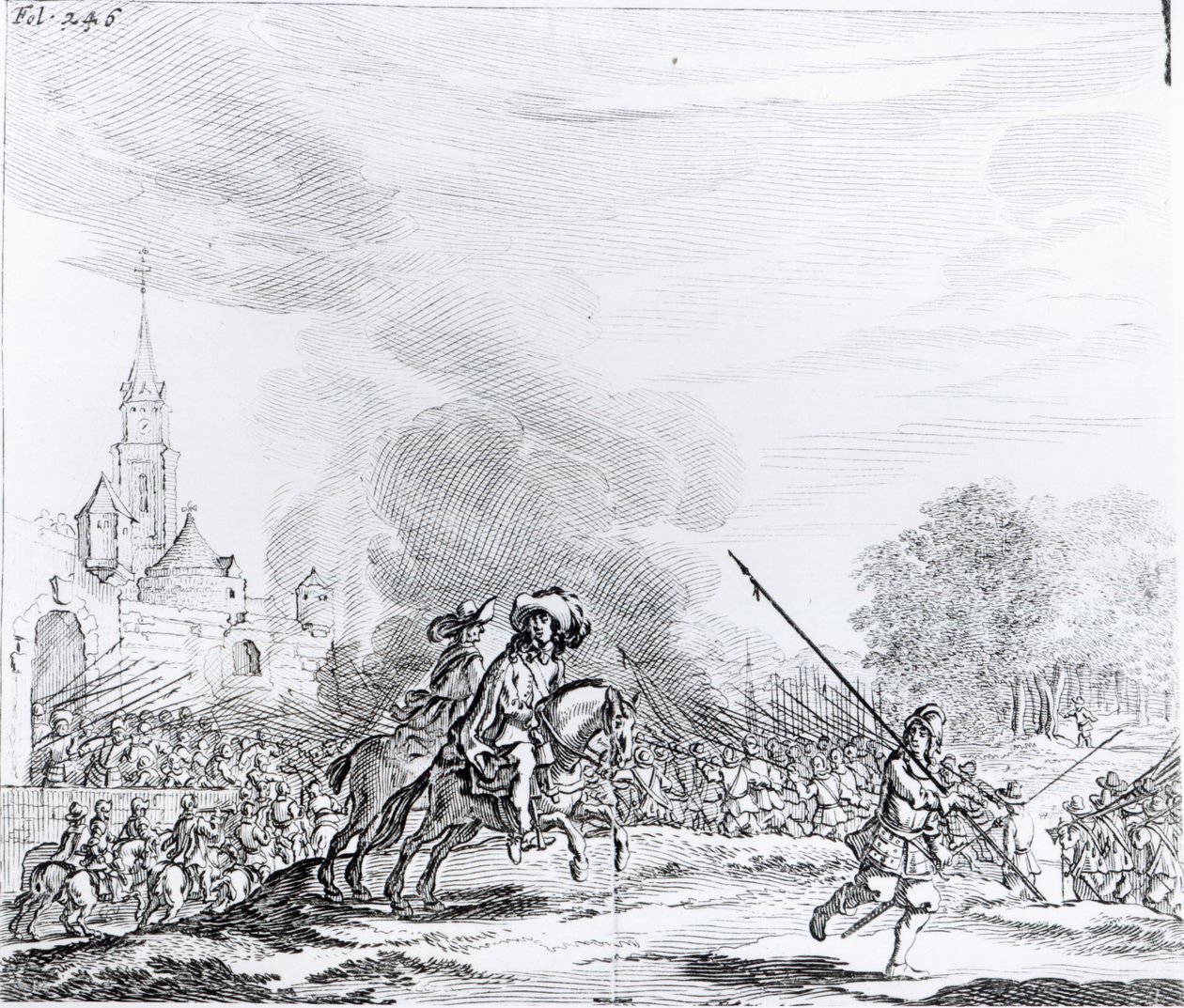 Reträtt från slaget vid Worcester den 3 september 1651 av English School