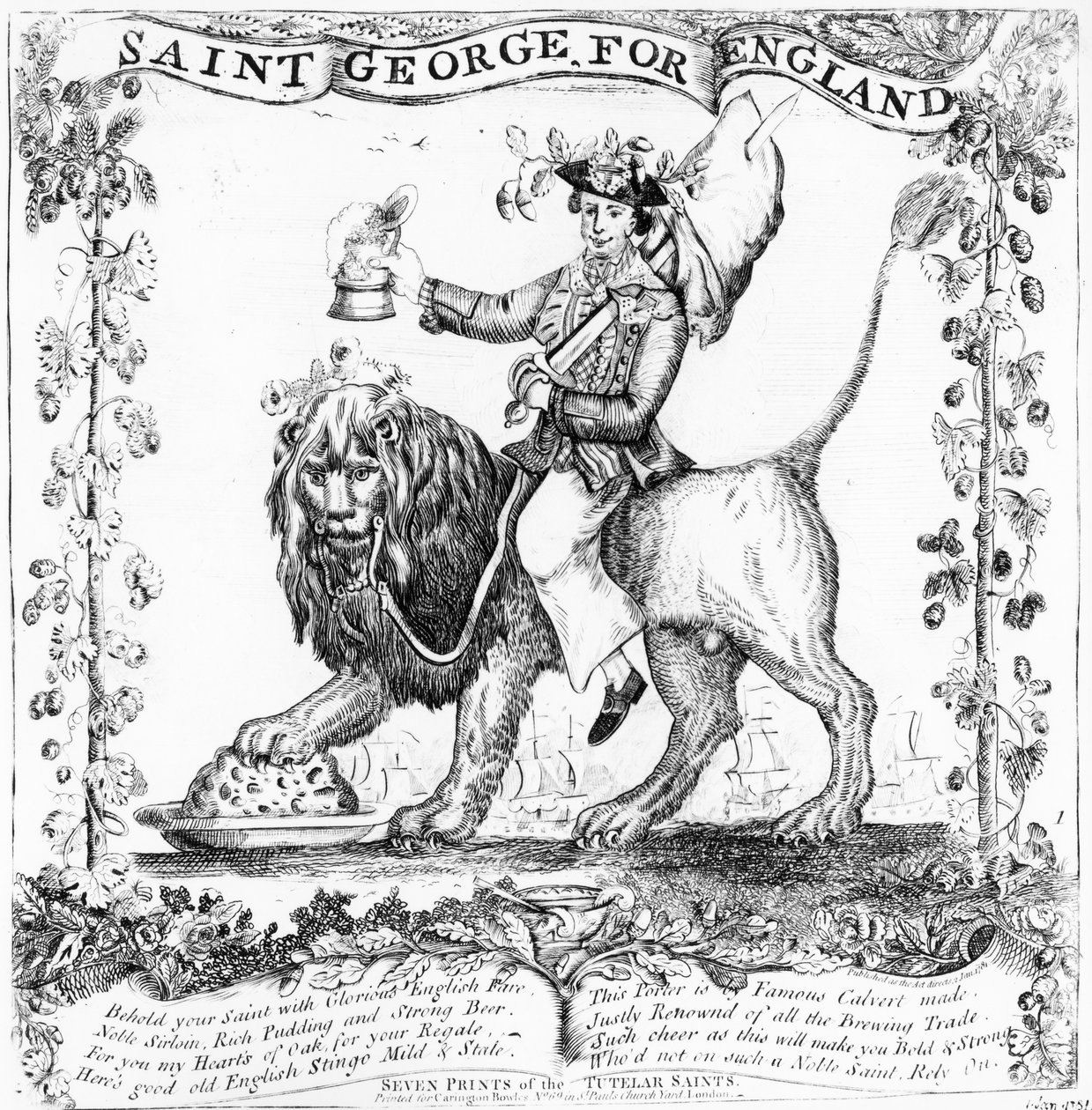 Saint George för England, 1781 av English School