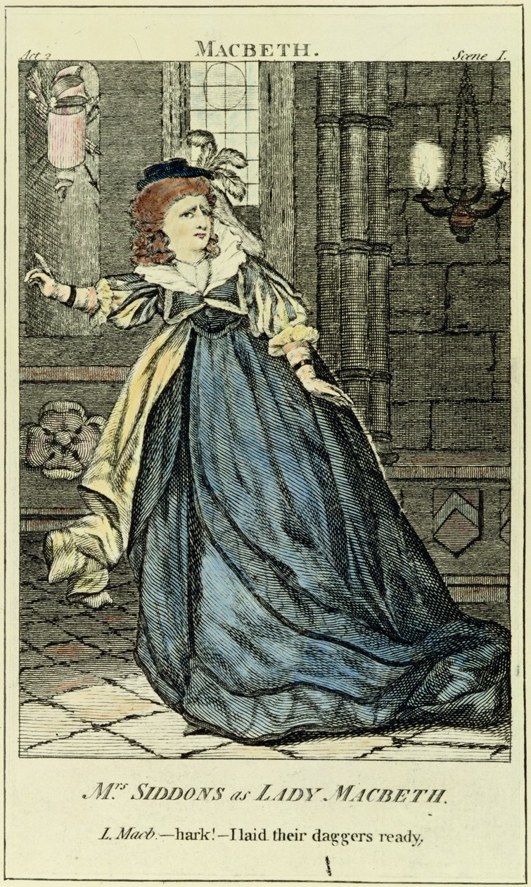 Sarah Siddons (1755-1831) som Lady Macbeth av English School