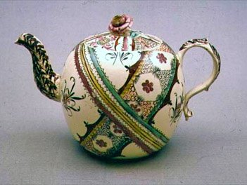 Staffordshire creamware tekanna, c.1770 (keramik) av English School