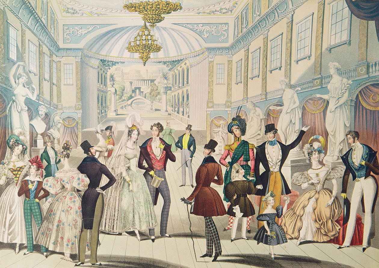 Sommarmodet för 1836 (färggravyr) av English School