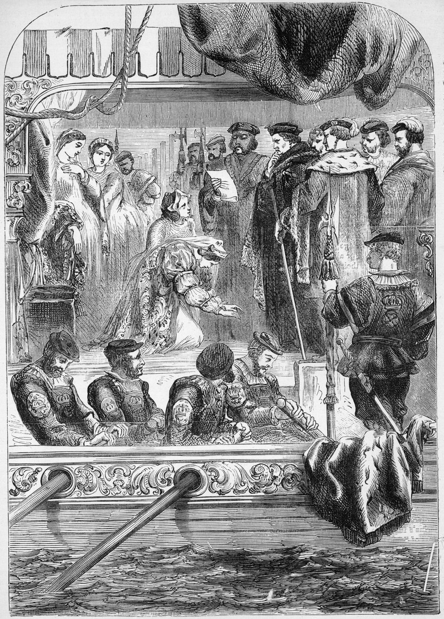 Arresteringen av Anne Boleyn (tryck) av English School