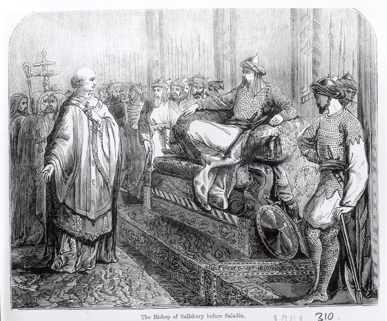 Biskopen av Salisbury före Saladin (ca 1137-93) av English School