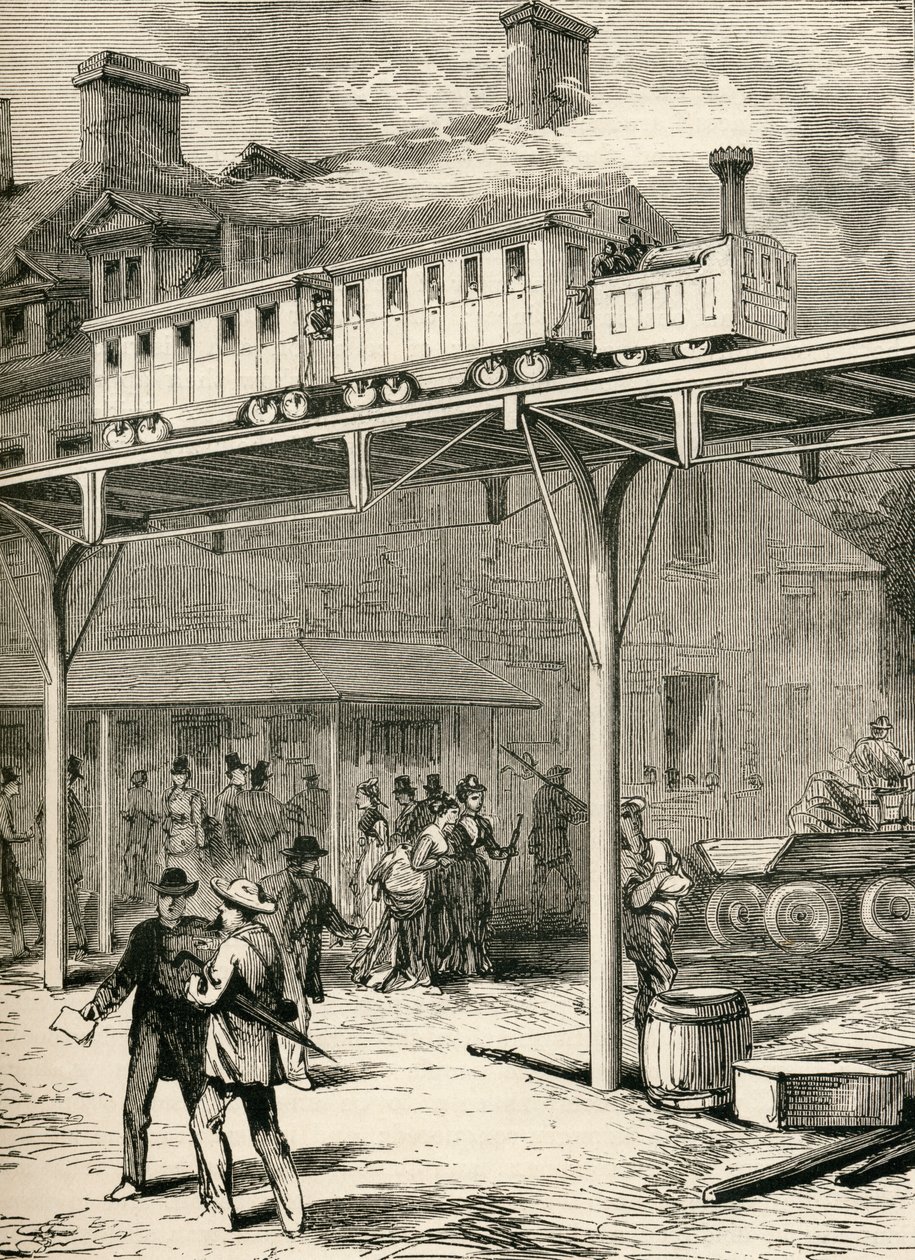 The Elevated Railway, Broadway, New York, från "The World