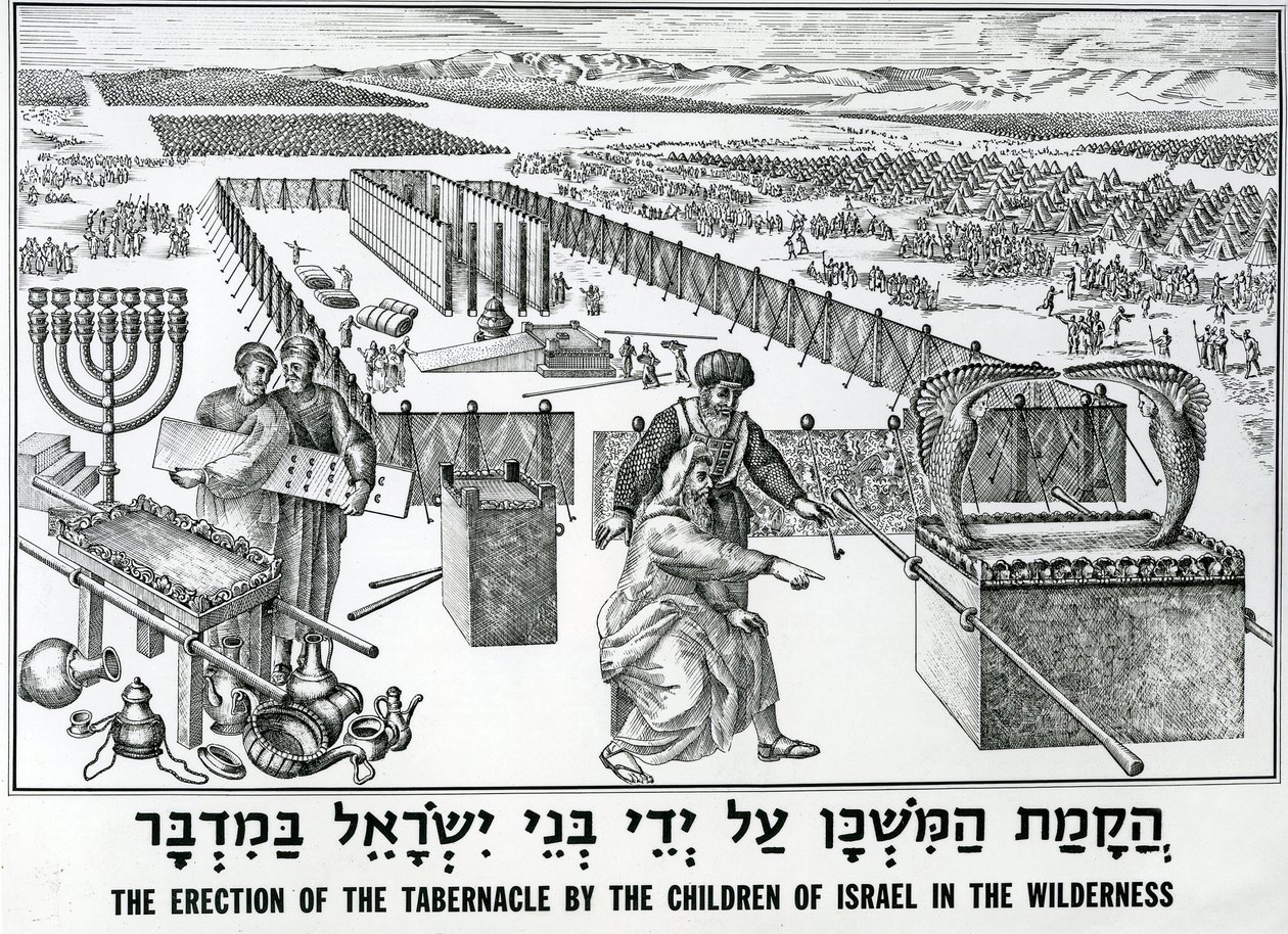 Uppförandet av tabernaklet av Israels barn i öknen av English School