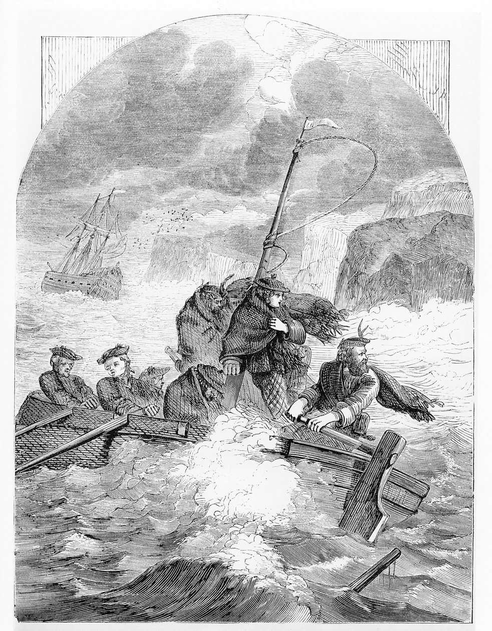 The Escape of the Young Pretender av English School
