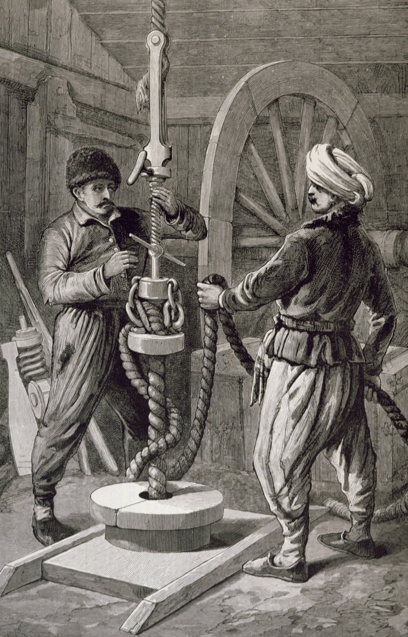 The Petroleum Wells at Baku on the Caspian: Boring a Petroleum Oil Well, från 