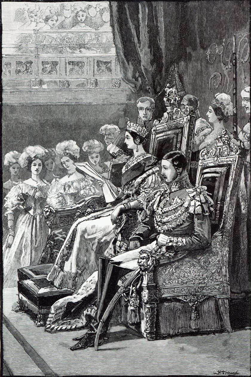 Drottningen öppnar parlamentet 1846 av English School