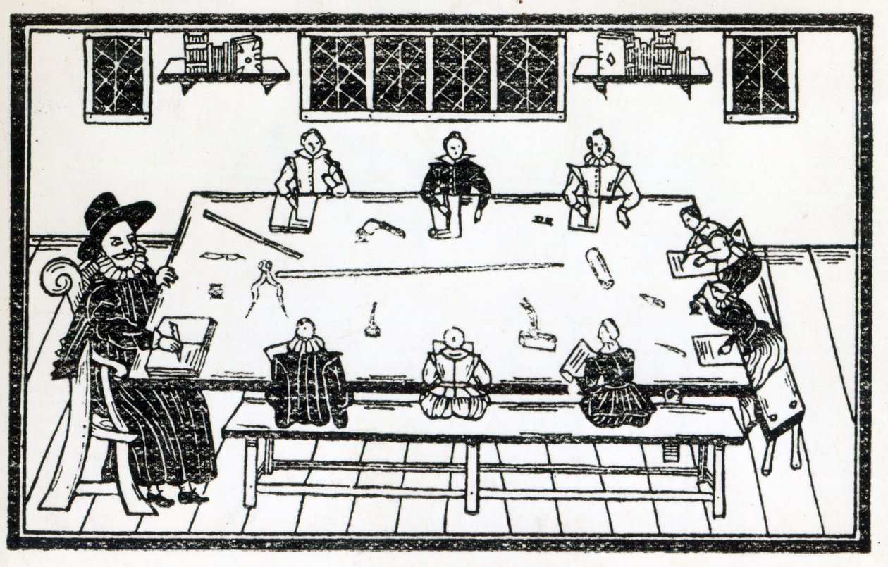 The Second Table of Good Nurture, en illustration från "A Book of Roxburghe Ballads" av English School