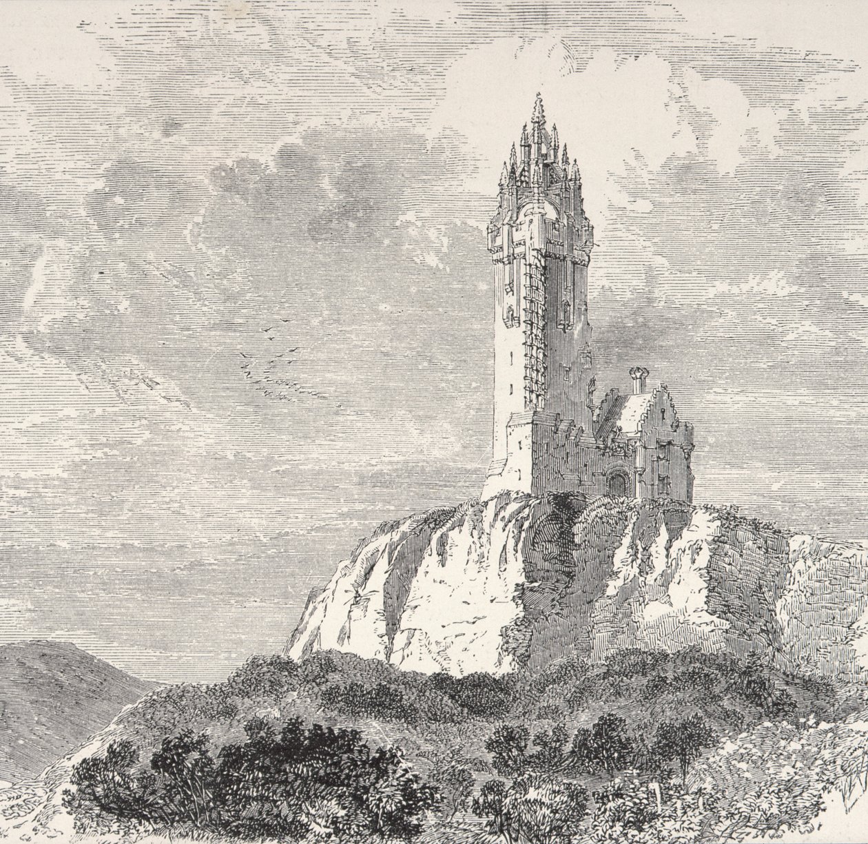 Wallace Monument, Stirling, ca 1880, från 