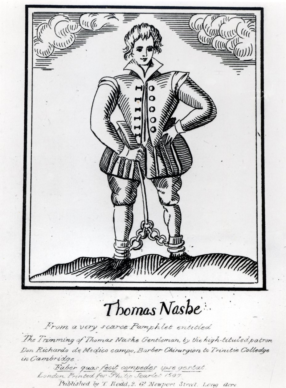 Thomas Nashe (1567-c.1601), från en broschyr, pub. år 1597 av English School