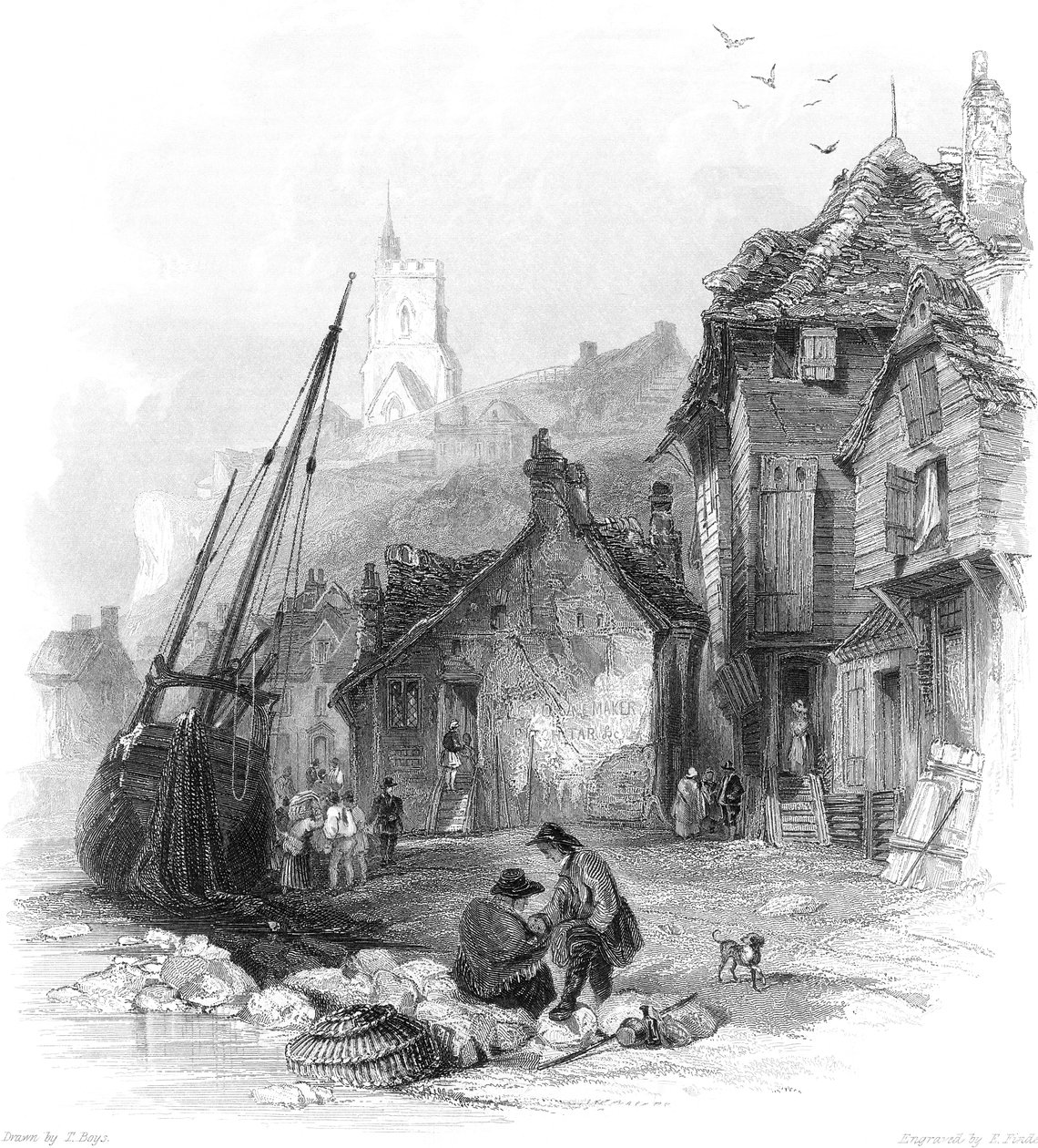 Utsikt över Folkestone av English School