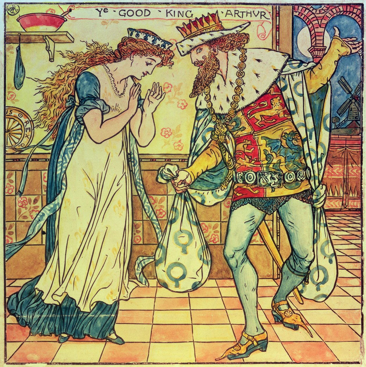 "Ye Good King Arthur" (tecknad) av English School