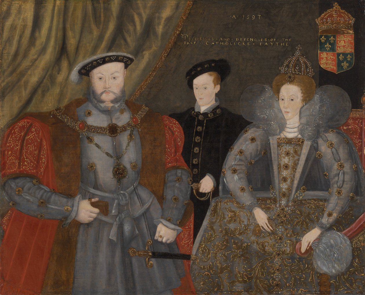 Henrik VIII, Elisabet I och Edvard VI av English