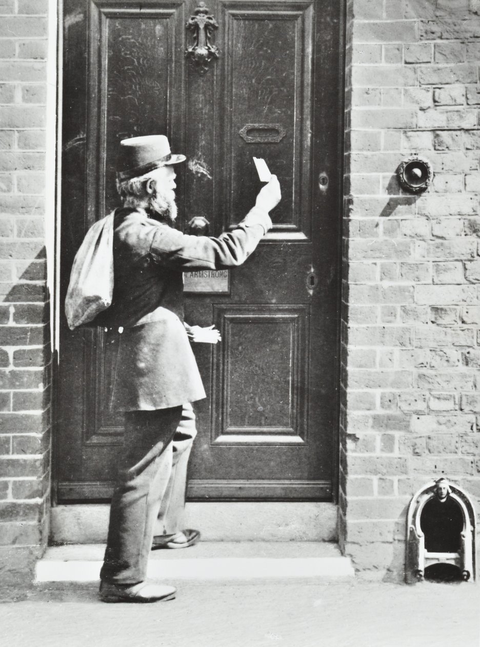 Brevbärare i King William Walk, Greenwich, 1885 av English Photographer
