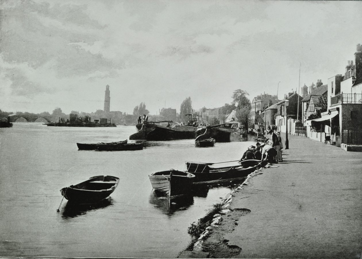Strand-on-the-Green, Hounslow: allmän bild, 1895 av English Photographer