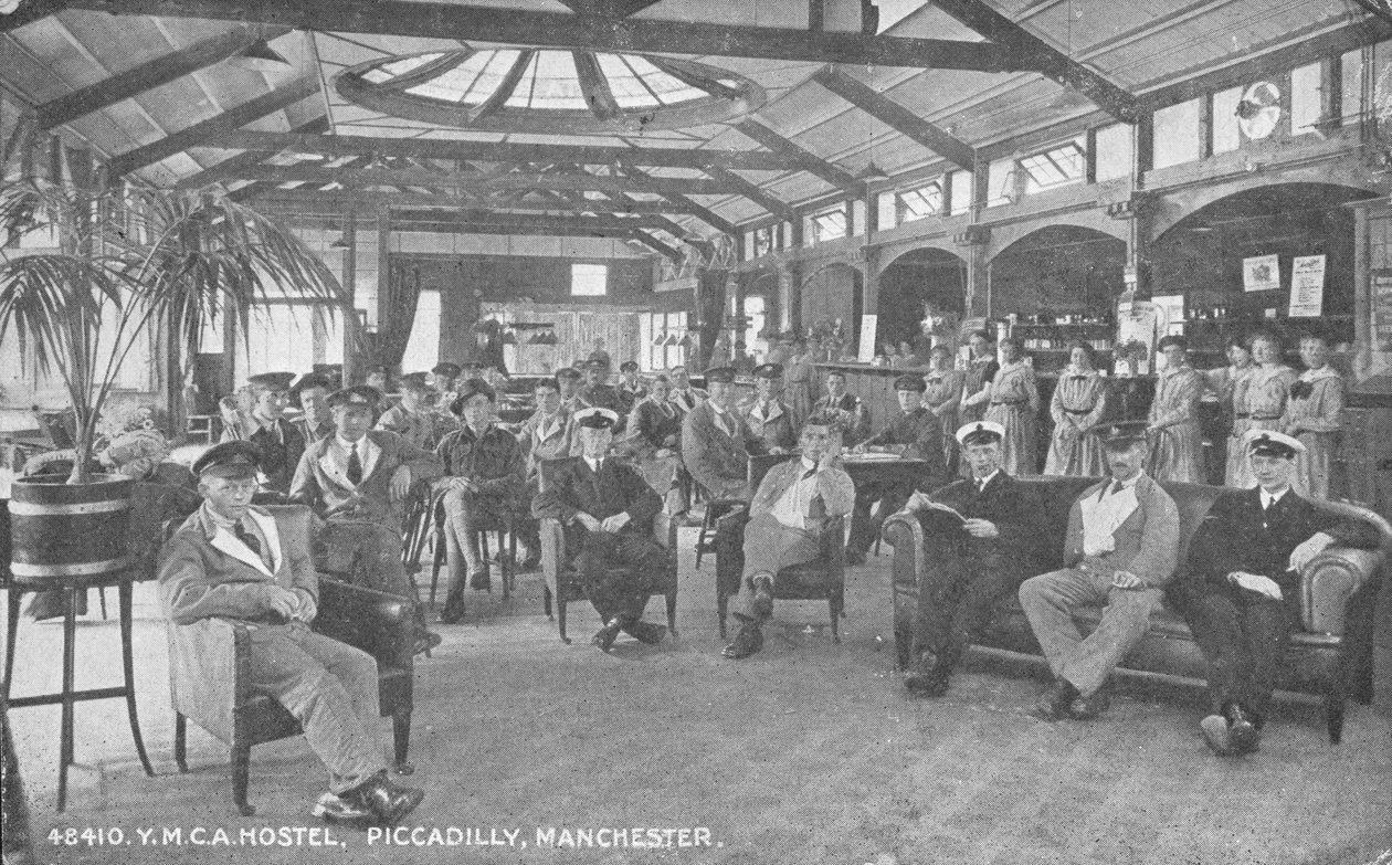 YMCA Hostel, Piccadilly, Manchester, ca 1910 av English Photographer