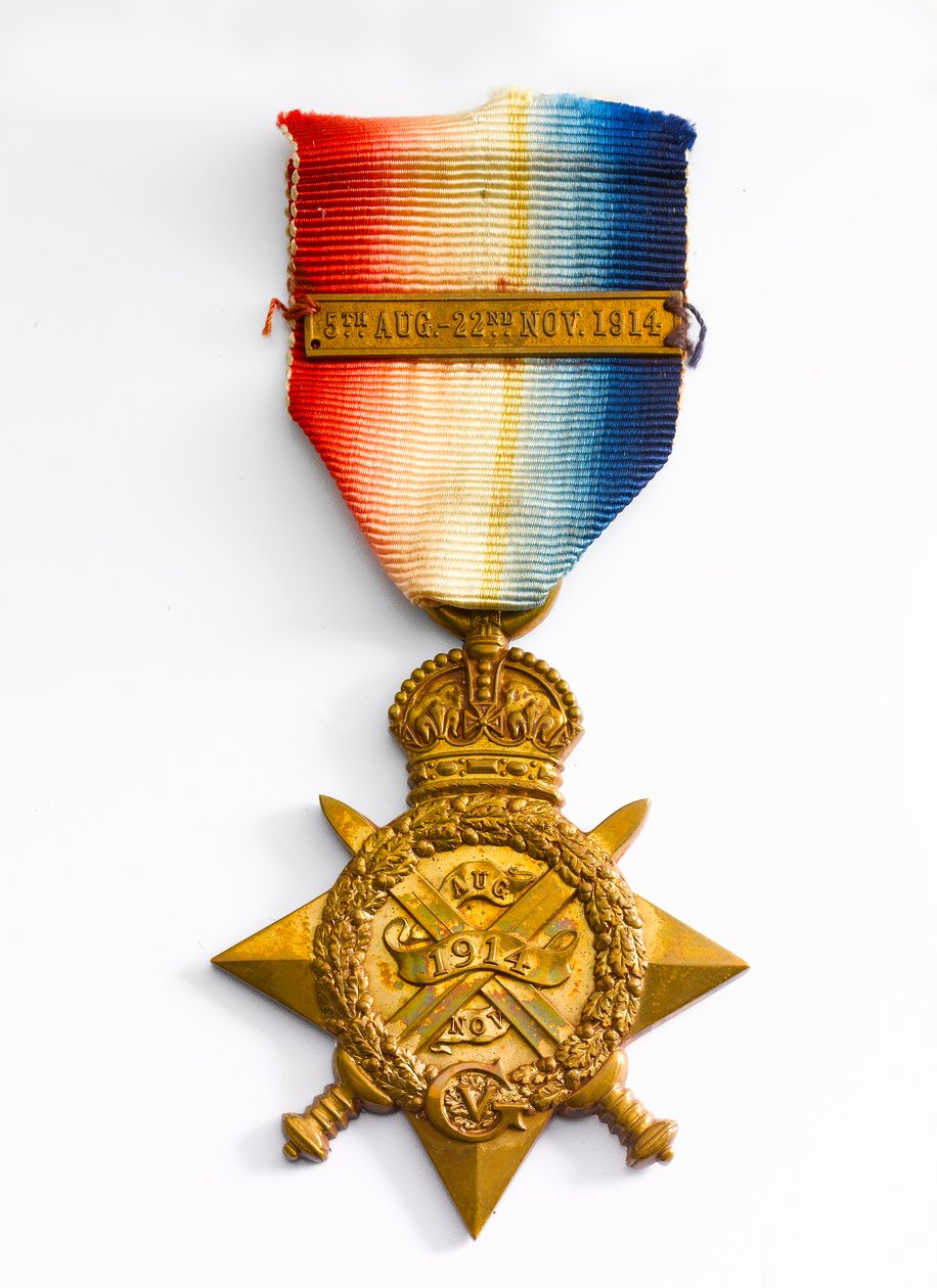 1914 Star, c.1917 (brons med sidenband) av English School