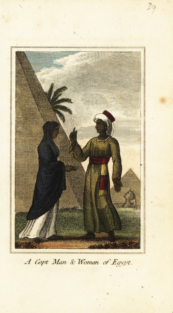 En kopt man och kvinna från Egypten av English School