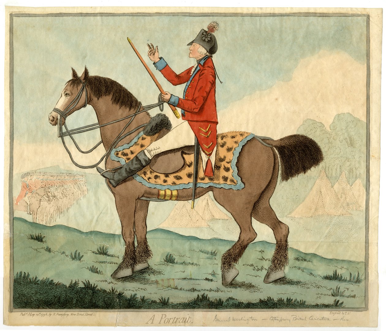 "Ett porträtt" [George Washington] av English School
