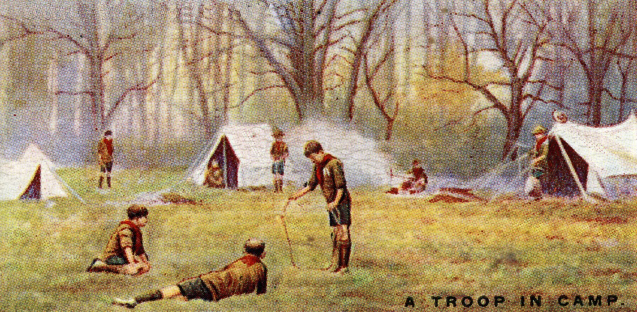 En scouttrupp i lägret, 1929 av English School