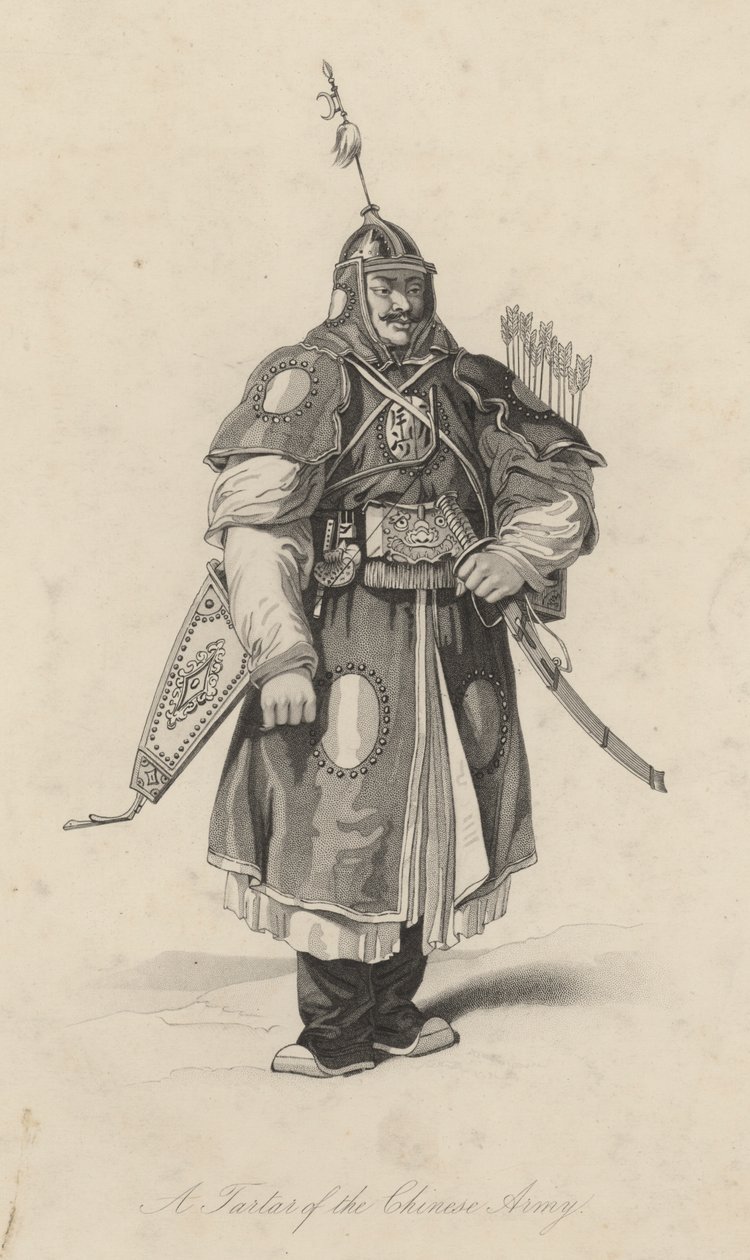 En tartar i den kinesiska armén (gravyr) av English School