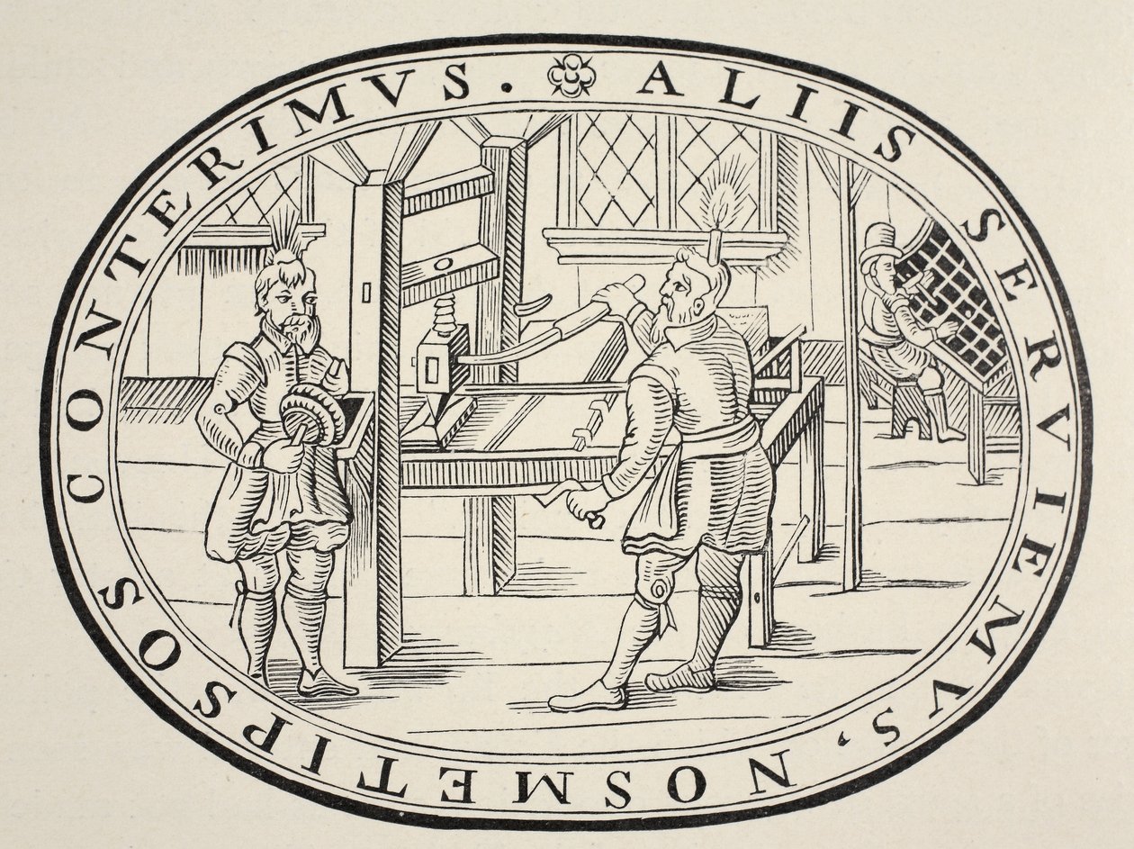 Ett engelskt tryckeri, 1619 av English School