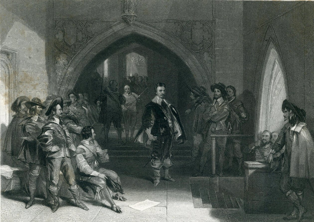 Arrestering av Lord Strafford, 1640 av English School