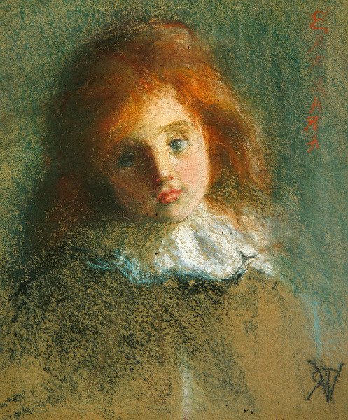 Barbara (pastell på papper) av English School